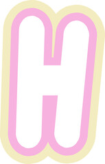 cute colorful alphabet hand draw decoration