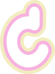 cute colorful alphabet hand draw decoration