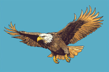 cartoon tail of a flying eagle