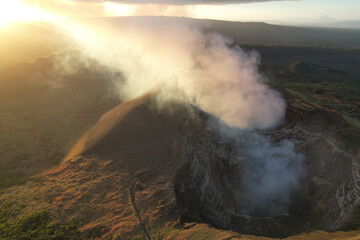 Deep  crater of Masaya volcano
