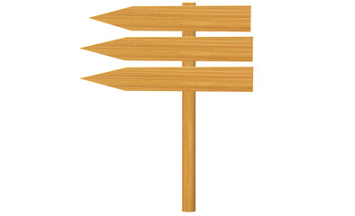 Signage, wood, directions. Wood texture. Space to write your message. Illustration. Arrow pointing. Hanging chain. PNG background 