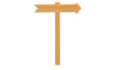 Signage, wood, directions. Wood texture. Space to write your message. Illustration. Arrow pointing. Hanging chain. PNG background 