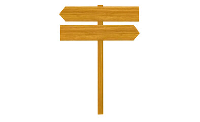 Signage, wood, directions. Wood texture. Space to write your message. Illustration. Arrow pointing. Hanging chain. PNG background 