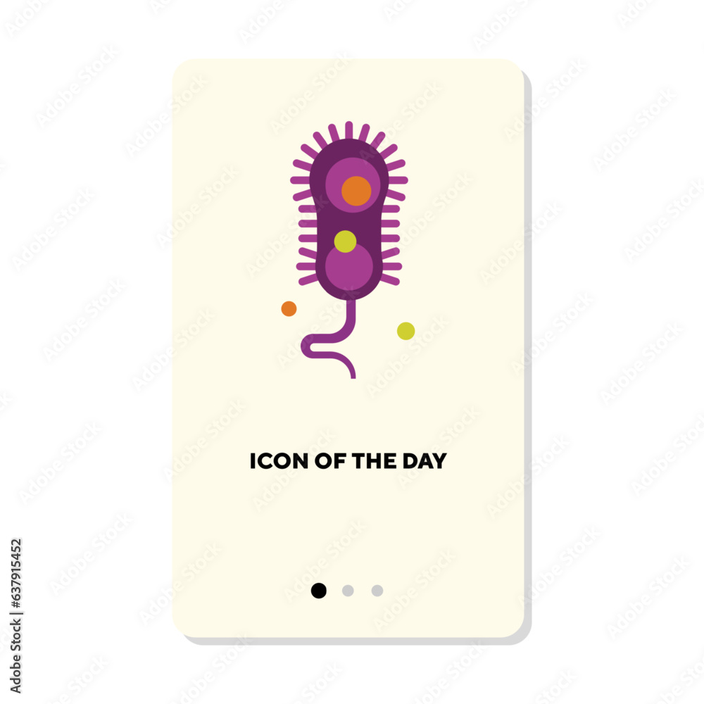 Poster purple bacterium flat vector icon. microorganism isolated sign. concept. vector illustration symbol 