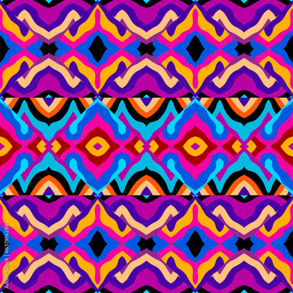 Poster Abstract seamless geometric pattern. Geometric vector image. Symmetric pattern
