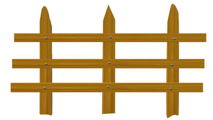wooden fence PNG background. can be isolated for a scene illustration. design and decoration