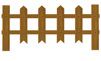 Obraz premium brown wooden fence PNG background. can be isolated for a scene illustration. design and decoration