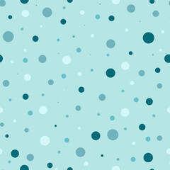 Fototapeta na wymiar Seamless pattern with blue dots or circles. Dot pattern on blue background. Abstract geometric texture with small Circles. Polka Dot wallpaper decoration, print, textile, gift wrapping. Vector