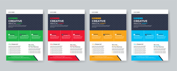 flyer. newest trendy creative corporate multipurpose minimal official business advertising magazine poster flyer with creative corporate trendy geometric shape template print design