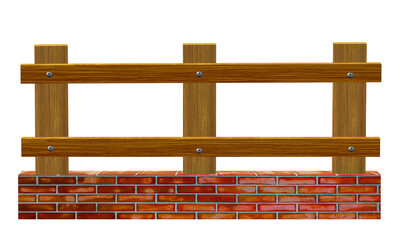 brown wooden fence PNG background. can be isolated for a scene illustration. design and decoration