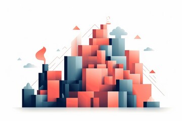 A colorful stack of building blocks