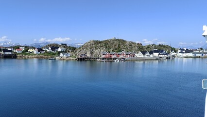 Fototapeta premium port de l'ïle de Skrova, Lofoten, Norvège