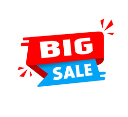Big sale banner template. Sale announcement design.