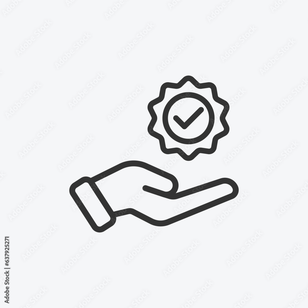 Poster quality icon vector. linear style sign for mobile concept and web design. quality symbol illustratio