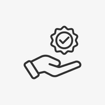 Quality icon vector. Linear style sign for mobile concept and web design. Quality symbol illustration. Flat vector simple element graphics - vector.