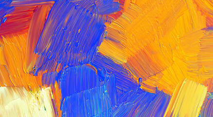 amazing abstract painting of red colors with yellow