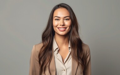 Obraz premium Portrait of a business woman in nice suit in clean background