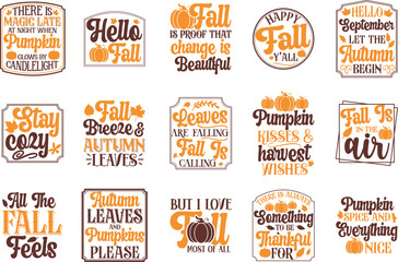 
Fall Vintage Halloween Sign SVG Bundle | Autumn Quotes | Vintage Fall Sign SVG Design
