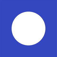 White sun vector icon on blue background.