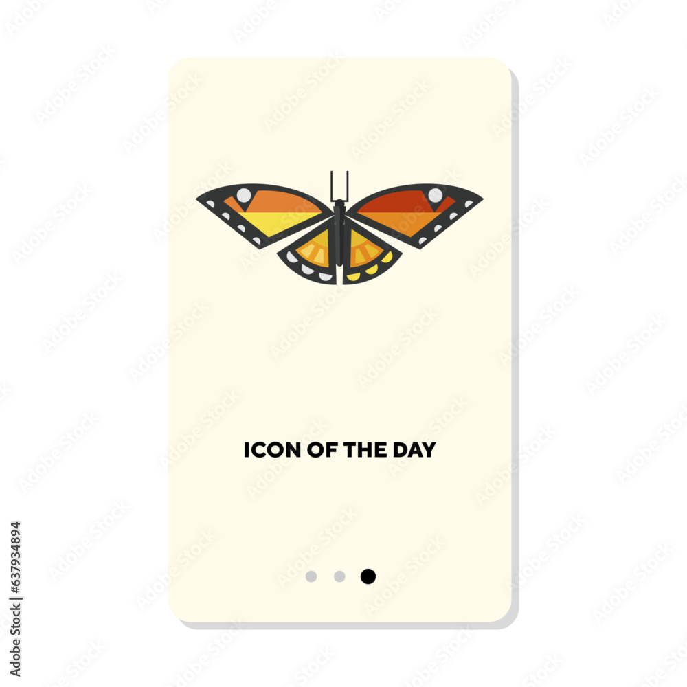 Poster beautiful butterfly flat vector icon. wing isolated vector. flying and insect concept. vector illust