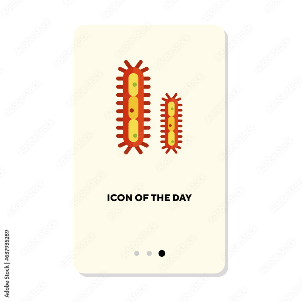 Poster dangerous bacteria flat vector icon. microorganism isolated concept. vector illustration symbol elem
