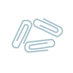 Obraz premium Paper clip isolated on white background