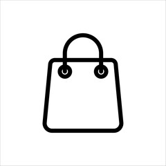 Shopping Bag Icon for web design, Vector isolated on white background