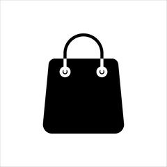 Shopping Bag Icon for web design, Vector isolated on white background