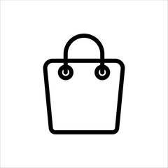 Shopping Bag Icon for web design, Vector isolated on white background
