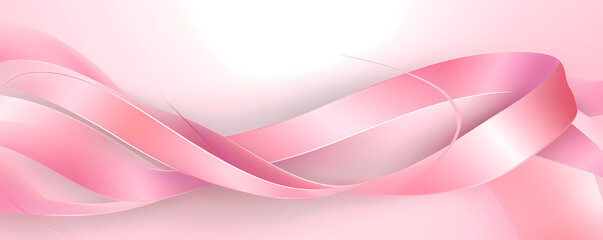 Pink october abstract design banner