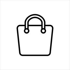Shopping Bag Icon for web design, Vector isolated on white background
