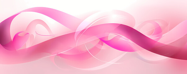 Pink october abstract design banner - obrazy, fototapety, plakaty