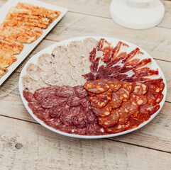 Racion de embutidos ibericos de primera calidad