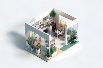 Perspective of Adorable Office Room