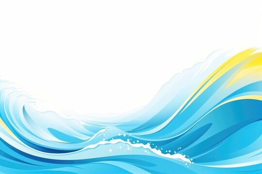 ocean water wave copy space for text Blue and yellow