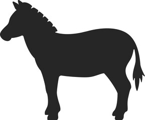 シマウマのシルエットのイラスト