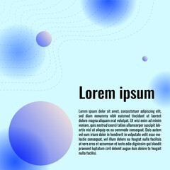 abstract blue social media post template design with blue gradient blur background