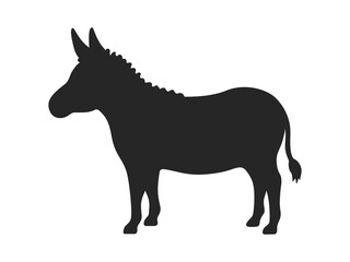 ロバのシルエットのイラスト