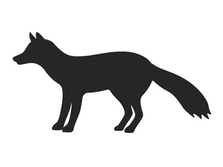 キツネのシルエットのイラスト