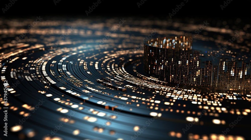 Poster futuristic data flow, data transfer technology. cyberpunk, big data and cybersecurity. cyberspace, b