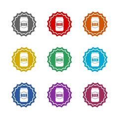 Beer icon template icon isolated on white background. Set icons colorful
