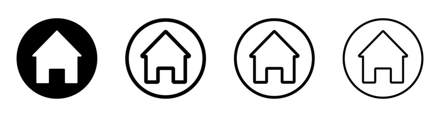 Trendy house vector line and filled icons