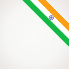 Corner ribbon flag of India