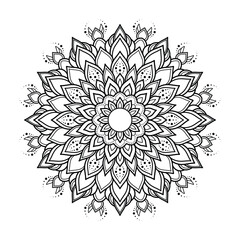 Circular patterns forming mandala