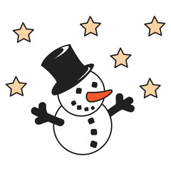 snowman with hat