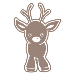 Fototapeta premium Christmas reindeer character, vector