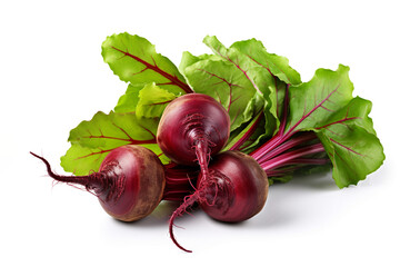 Fresh beetroot isolated on white background.