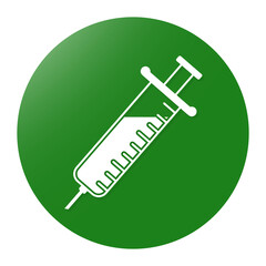 green syringe circle icon