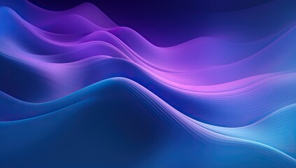 This abstract painting of swirling blue and purple lines creates a stunning visual effect of light and colorfulness that is both captivating and wild