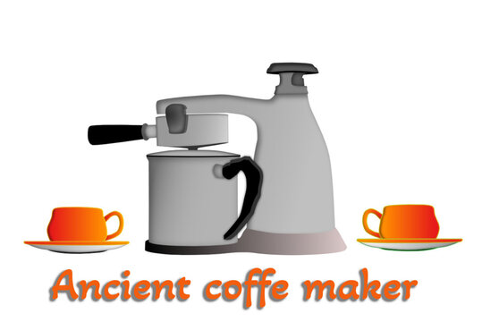 Ancient machine for making coffee of Italian artisan production.